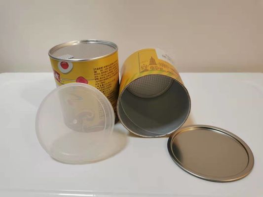 Der Nahrungsmittelgrad CMYK, der Folie druckt, versiegelte Kraftpapier-Zylinder-Durchmesser 85mm für Pekannüsse