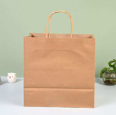 Nahrungsmittelgrad nehmen Kraftpapier-Einkaufstasche-weiße Karten-Papiertüten weg