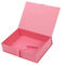 Buch formen Rosa magnetische Pappdruckgeschenkbox mit Band-Dekoration