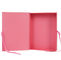 Buch formen Rosa magnetische Pappdruckgeschenkbox mit Band-Dekoration