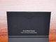 Kundenspezifisches Geschenk-Karten-Kasten Promi Kreditkarte-UVverpacken Logo Hot Stampings schwarzes papierloses